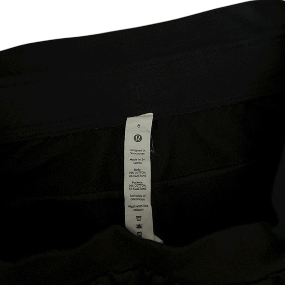 Lululemon Inner Glow Short 3" *Terry Black Women’s Size 6 - Picture 6 of 7